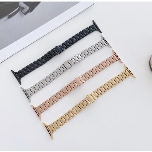Newest Bracelet for apple watch 6 se strap 40/44mm slim Stainless Steel band for iwatch series 5 4 3 38mm 42mm women Wristband