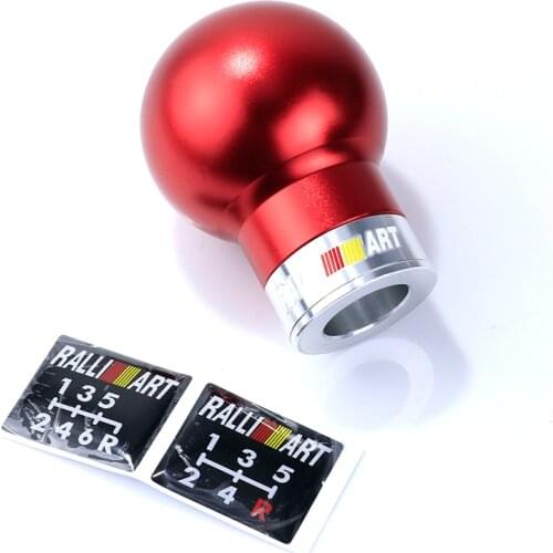 Jdm RALLIART Manual Transmission Gear Shift Knob Aluminum Shifter Stick For Mitsubishi Red/Silver/Blue/Black