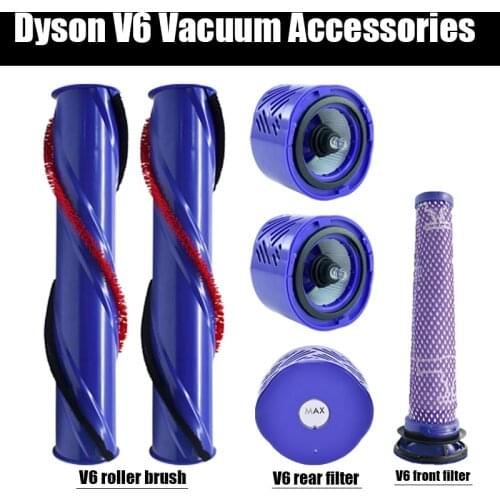 For Dyson V7/V8 Handheld Vacuum Cleaner Mop Accessories DC62/DC59 Washable HEPA Filter V6 Rolling Brush Replacement Spare Parts