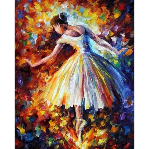 Modern Portrait paintings with Palette knife art oil on Canvas surrounded by music Handmade high quality