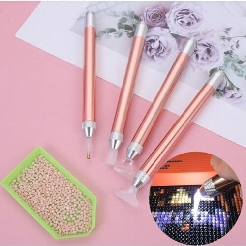 Dotting Pen with Flashlight Battery Operated Dotting Tools For Mandala Rock Painting Crafts DIY Nail Art Canvas