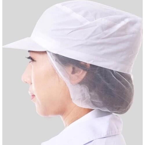 Unisex Breathable Elastic Mesh Cap Factory Workshop Worker Kitchen Chef Hat