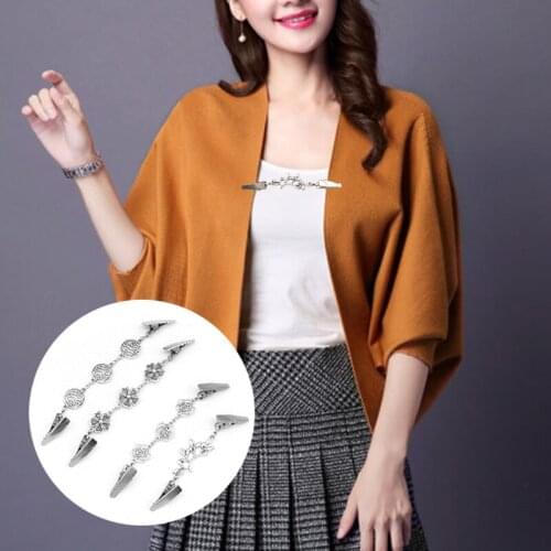 New Hot Sale Ladies Alloy Retro Dress Clip Fashion Shawl Scarf Buckle Women Cardigan Tightening Clip