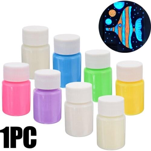 1pc Glow in the Dark Pigment Acrylic Luminous Paint Bright Pigment Fluorescent Paint DIY Art Supplies For Party Decoration