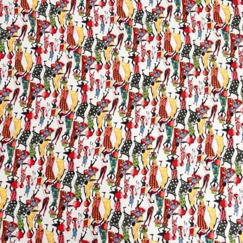 140cmx50cm Summer DIY ethnic style Print Cotton Patchwork Sewing Rayon Poplin cloth fabric for Maxi dress pajamas