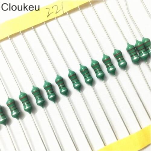 20Pcs 0410 220UH 221K Color Code Inductance Inductor 1/2w 220UH 221K 221