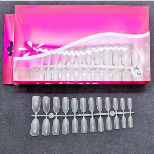 1Box 288pcs Ultra-Thin Square Shape Full Cover Fake Nail Art Tips Full Cover Fake Nail Art Tips (Transparent)