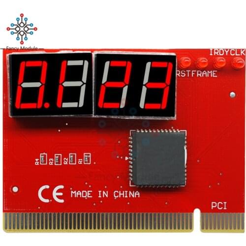 4 Digital PCI Card PC Analyzer Diagnostic Motherboard POST Test Red Led Motherboard Tester In Stock