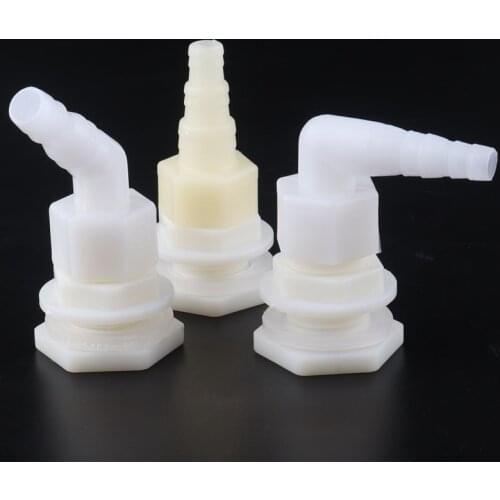 4Sets 1/2" ABS Bucket Connector Water Tank Adapter Aquarium Fish Tank Outlet Joints Drain Pipe Fittings