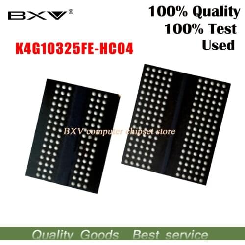 4pcs 100% test very good product K4G10325FE-HC04 K4G10325FE HC04 bga chip reball with balls IC chips