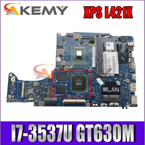Akemy I7-3537U GT630M For Dell XPS L421X Motherboard QLM00 LA-7841P CN-0Y1W7X Y1W7X Mainboard 100%test