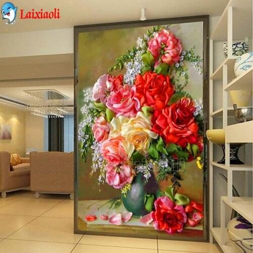 Diamond painting cross stich Diamond embroidery multicolor rose flower pictures full mosaic kit 5D DIY Round square rhinestone