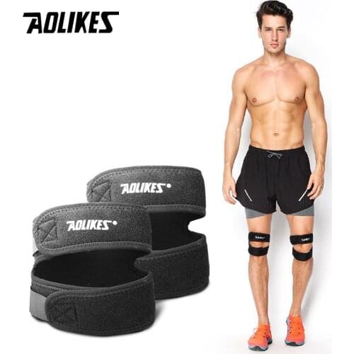 AOLIKES 1 Pair Adjustable Patella Protector Knee Pads Basketball Support Outdoor Patella Belt Cycling Climbing Knee Protector