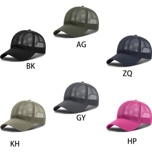 Men Women Summer Full Mesh Baseball Cap Quick Dry Cooling Sun Protection Hiking Golf Running Adjustable Snapback Hat Jy18 21