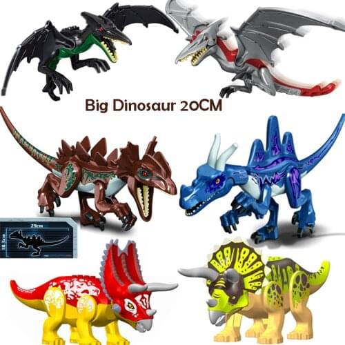 Big Dinosaur Assembled Building Blocks Dinosaurs World Pterodactyl Velociraptor Toy for Children Building Blocks Model Kids Gift