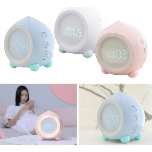 Large Display LED Digital Alarm Clock Night Light Bluetooth App Control Wake up Clock for Kids Bedroom