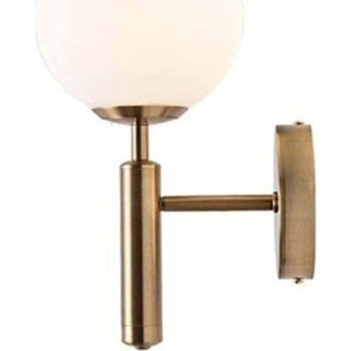 Decorative Led Wall Lamp Lighting Nordic Glass Ball Chandelier Bathroom Mirror Light Gold Modern Round Wall Lamp Warm White Ligh