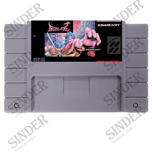 Breath of Fire 16 bit Big Gray Game Card For NTSC/PAL Game Console