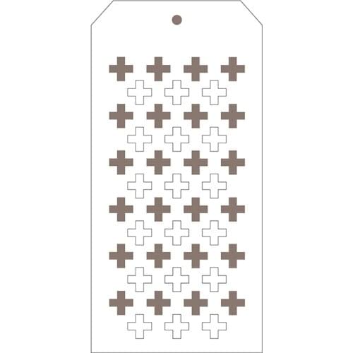 2021 New Label Tag Plastic Stencil For DIY Craft Making Cross Pattern Card Paper Scrapbooking No Metal Cutting Dies and Stamps