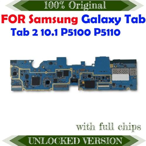 Unlock for Samsung Galaxy Tab 2 10.1 P5100 P5110 Motherboard WIFI & 3G 1G RAM 16G ROM Mainboard Logic Board from original phone