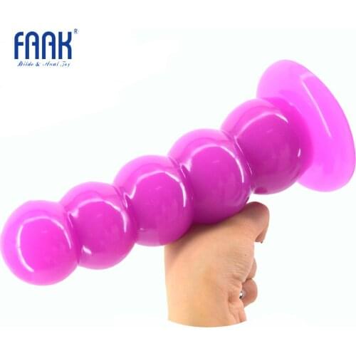 FAAK Big Anal Plug with Strong Suction Cup Beads Dildo Man Women Anal Sex Toys Balls Anus Massage Butt Plug Sex Products Flirt