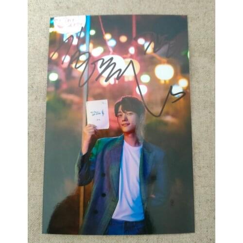 Infinite Kim Myung Soo Autographed Signed Photo 4*6 Autographs GIFTS COLLECTION K-POP 2018