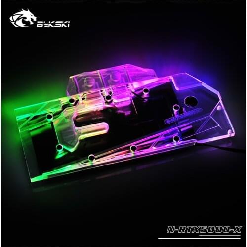 Bykski GPU cooler Full Cover Graphics Card Water cooling Block for Leadtek RTX5000 RTX8000 N-RTX5000-X