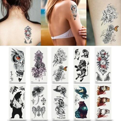 Fashion Temporary Tattoos Sticker Flower Cartoon Animals Body Art Decal Waterproof Fake Tattoo Stickers татуировки временные