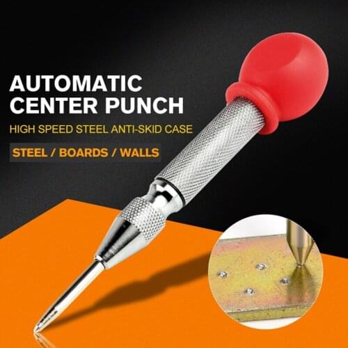 New 1Pcs HSS Center Punch Stator punching Automatic Center Pin Punch Spring Loaded Marking Drilling Tool With A Protective Sleev