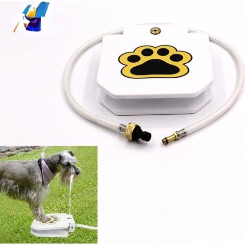 Pets supply stainless steel auto water drinking feeder outdoor pet dog pump water fountain for dog