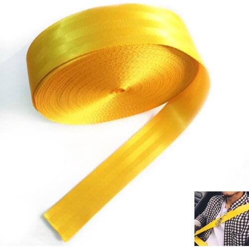 Universal Yellow Car seat belt 3M-30M webbing polyester 3C standard child safety belt Upgraded car accessories