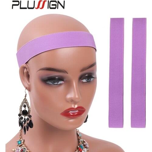 6Pcs/Lot Pink Purple Black Hair Edge Band Elastic Edge Laying Band 3Cm Edge Wrap For Baby Hair Closure Front Melt Belt For Hair