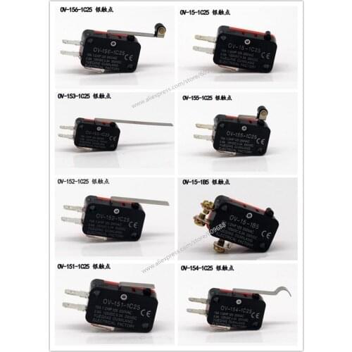 Silver Contact! Limit Switch Micro Switch V-156-1C25 V-155-1C25 V-154-1C25 V-152-1C25 V-15-1C25 V-153-1C25 V-151-1C25 OV-15-1B5