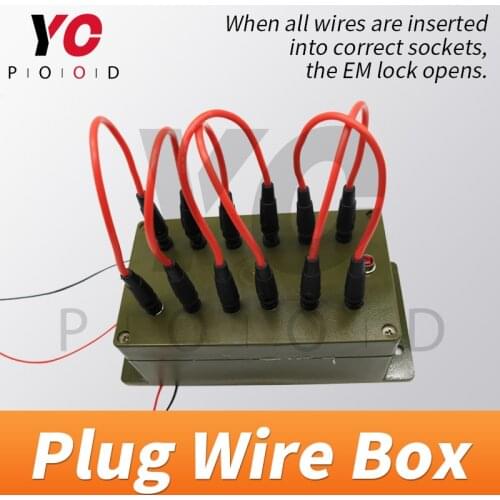 Plug Wire Box Escape Room Props all the wires are inserted into the right sockets to open the door chamber room YOPOOD