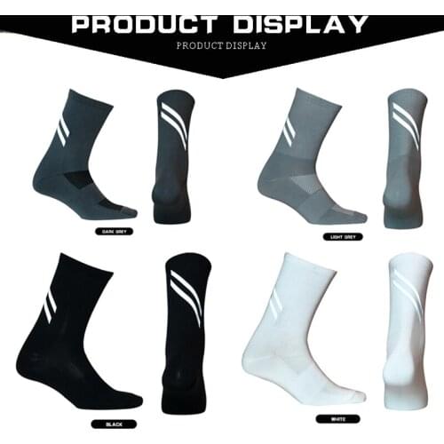 DH Cycling Socks Bicycle Night Riding Safety Reflective Socks Breathable Funtion Fabric Sweat-absorbent Sports Socks