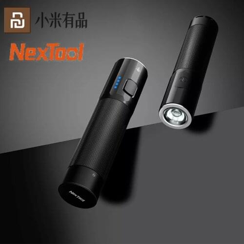 Xiaomi Youpin Nextool Outdoor Strong Light Small Straight Flashlight Black Lightweight Portable Power Bank Strap Practical