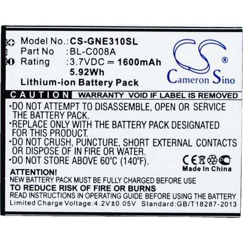 Cameron Sino Mobile SmartPhone Replacement Li-ion Battery 1600mAh For GIONEE IQ4410 Free Tools