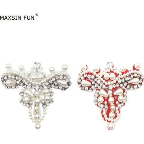 Maxsin 2020 New Handmade DIY Jewelry Accessories Pearl Rhinestone Shoes Flower Mini Crown Shoes Decorations
