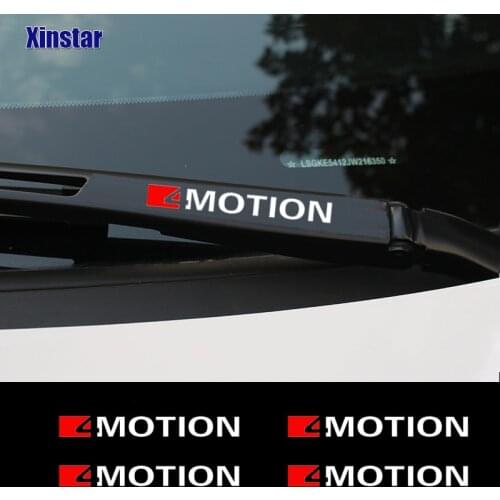 4pcs 4Motion Car Windshield Wiper Sticker For Volkswagen T-ROC TAYRON Teramont GOLFR Touran PASSAT Toureg PHIDEON GTI GTD CC