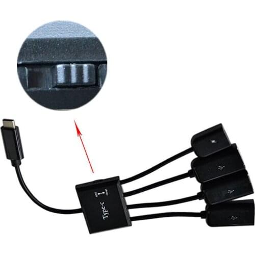 4 in1 USB 3.1 Type C Male Plug To USB 2.0 Female Connector Charge OTG Cable