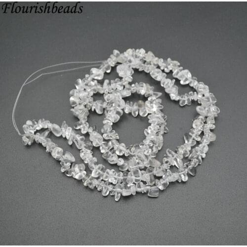 5~8mm Natural Clear Crystal Irregular Shape Stone Chips Loose Beads 1 Strand