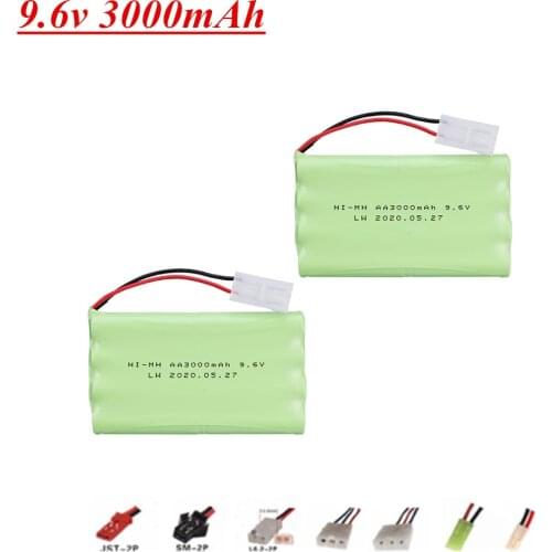 9.6v 3000mah NIMH Battery For Rc toys Car Tanks Trucks RC Boats Robots Gun AA 9.6v Batteries Pack 2Pcs/Lots