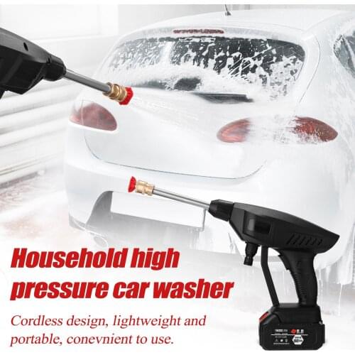 Household Cordless 30Bar High Pressure Car Wash Tool Portable Vehicle Cleaning Machine Electric Automobile Washer