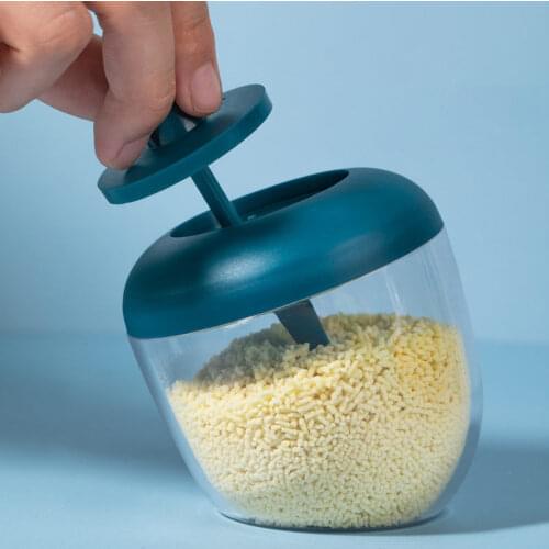 Kitchen Seasoning Box Seasoning Bottle Kitchen Salt Spice Storage Case Holder Spice Jar Seasoning Storage Box Jars with Spoon U3