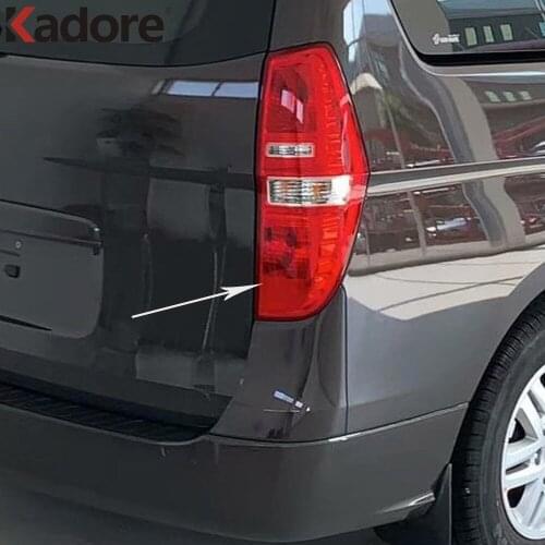 For Hyundai Grand Starex H-1 i800 2018 2019 2020 Chrome Trim Carbon Fiber Rear Lamp Tail Light Taillight Cover Trim Car Styling