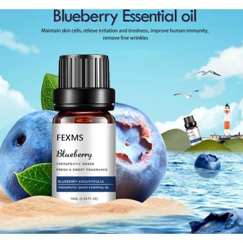 Blueberry Essential Oil 100% Pure Oganic Plant Natrual Flower Essential Oil for Diffuser Message Skin Care Sleep - 10ML
