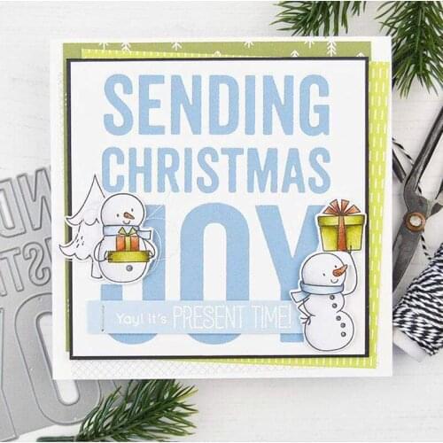 JMCRAFT SENDING CHRISTMAS JOY English Alphabet Metal Cutting Dies DIY Scrapbook Handmade Paper Craft Metal Steel Template Dies