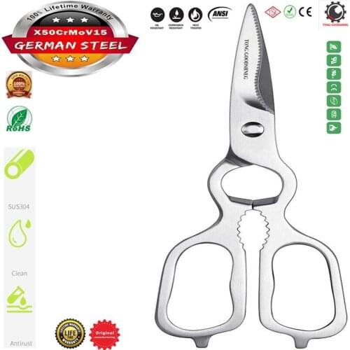 Kitchen Scissors Heavy Duty Kitchen Shears Detachable 430 Stainless Steel Multi-purpose Shears for Poultry,Meat and Herbs Home
