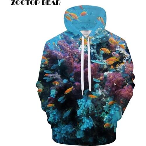 Seaworld Hoodies Men Women Hoody 3D Fish Sweatshirt Brand Tracksuit Anime Hoodie Quality Pullover Streatwear DropShip ZOOTOPBEAR