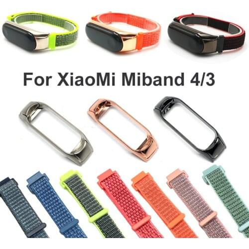 For Xiaomi Mi Band 4 3 Nylon Bracelet Wrist Strap Watch Band Sport Correa Mi band 4 3 Wriststrap Correas De Reloj XiaoMi Band 4